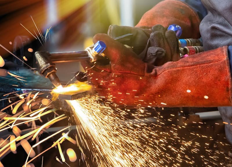 close up of welding
