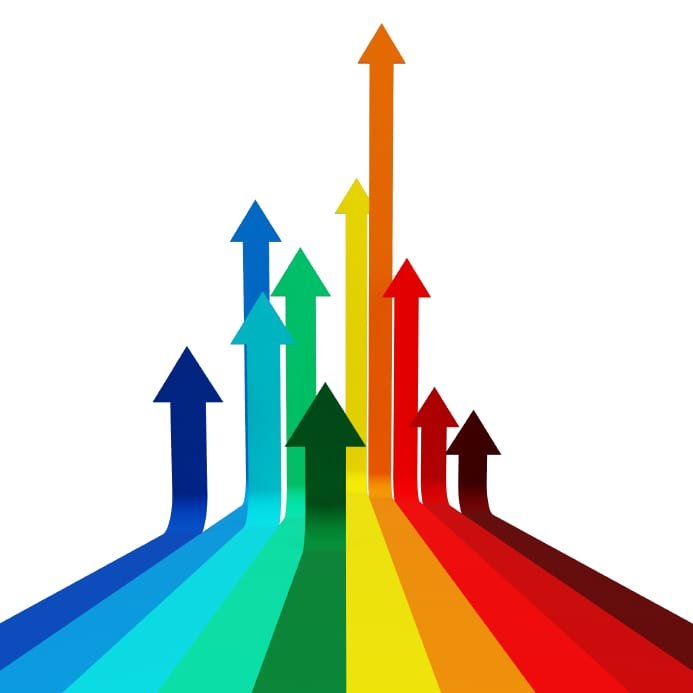 Arrows Winner and Loser Concept in Colorful GraphiciStock_000052111484_Small