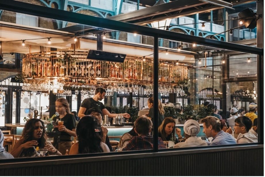 A group of people sitting at a table