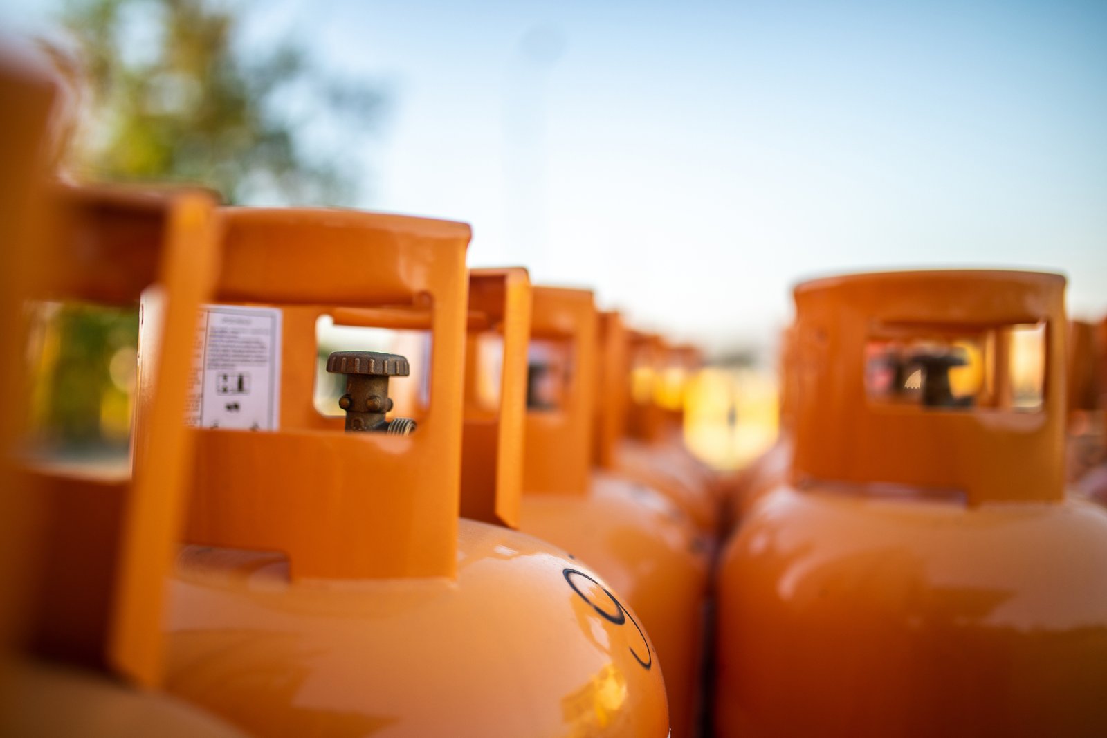 Used gas butane cylinder