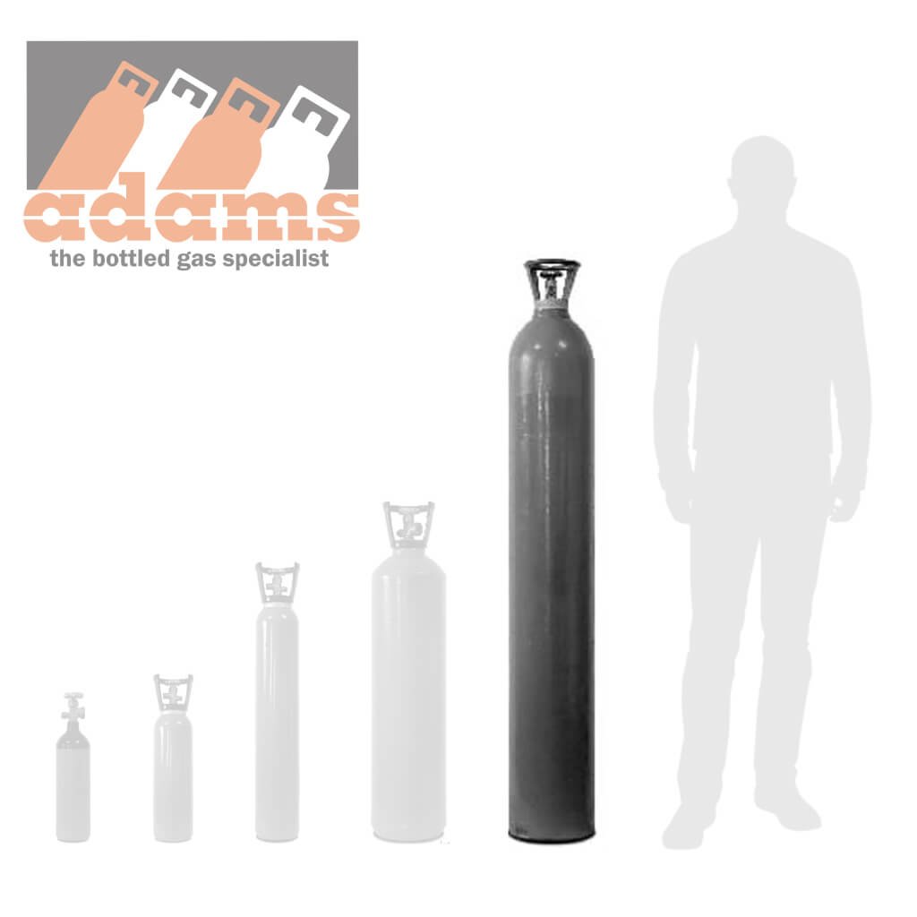 Large 50L welding gas bottle for industrial use